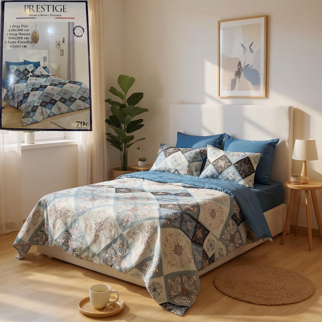 Parure de drap 4 pièces confort et douceur - Prestige -