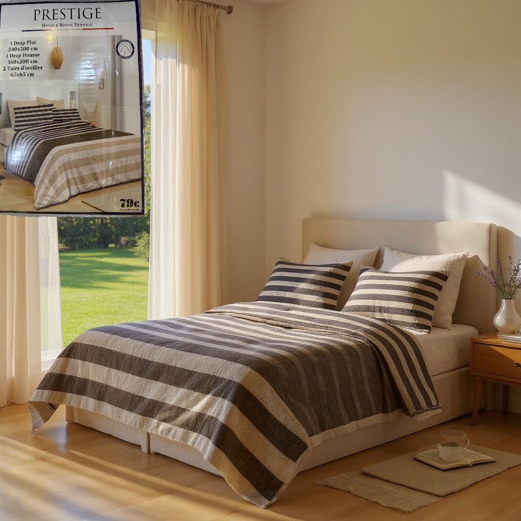 Parure de drap 4 pièces confort et douceur - Préstige -