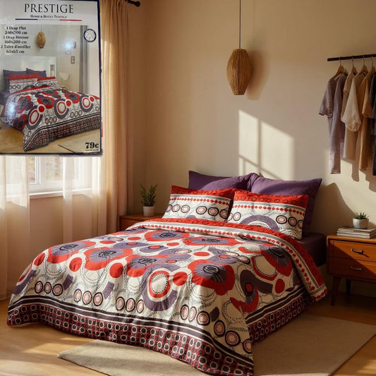 Parure de drap 4 pièces confort et douceur - Préstige -